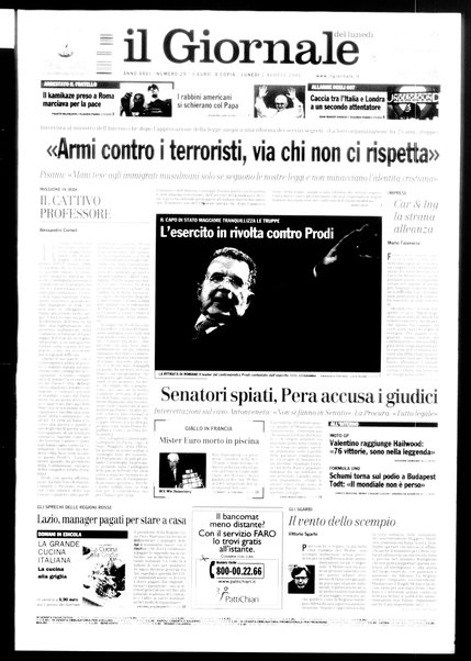 Il giornale del lunedi